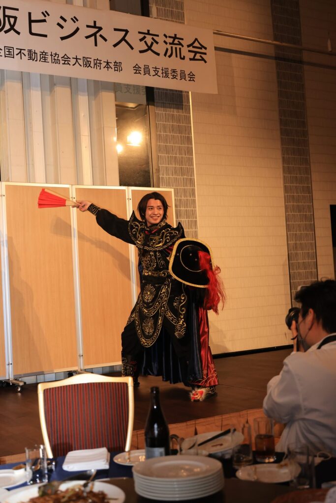 変面パフォーマンスの様子